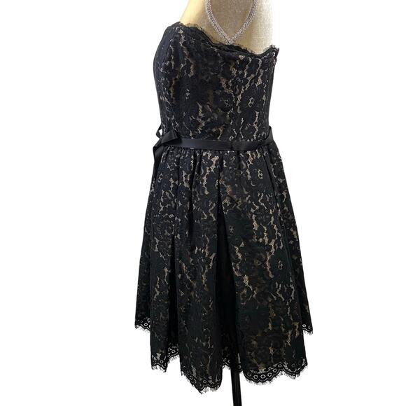 Nwt Robert Rodrigues Neiman Marcus for Target Strapless Black Lace Dress Size 10 - Picture 2 of 9